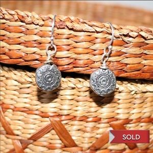 SOLD! Silver sun petite earrings